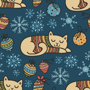 Bild-Nr: 9007154 Träumende Winter Katzen Erstellt von: patterndesigns-com