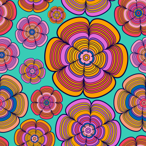 Bild-Nr: 9007325 Funky Flower Power Erstellt von: patterndesigns-com