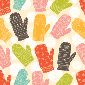 Bild-Nr: 9007355 Fäustlinge und Schneeflocken Erstellt von: patterndesigns-com