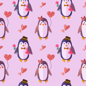 Bild-Nr: 9007607 Pinguin Liebe Erstellt von: patterndesigns-com