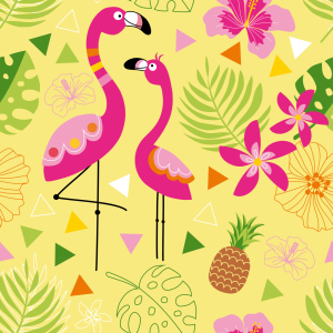 Bild-Nr: 9008329 Flamingo Paradies Erstellt von: patterndesigns-com