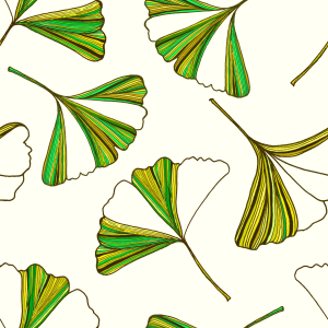 Bild-Nr: 9008402 Gestreifte Ginkgo-Blätter Erstellt von: patterndesigns-com