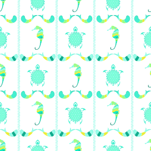 Bild-Nr: 9008968 Schildkröten und Seepferdchen Erstellt von: patterndesigns-com