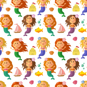 Bild-Nr: 9009582 Kleine Meerjungfrauen Erstellt von: patterndesigns-com