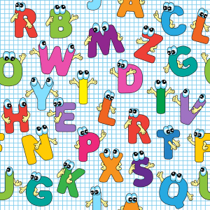 Bild-Nr: 9009717 Lustige Buchstaben Erstellt von: patterndesigns-com