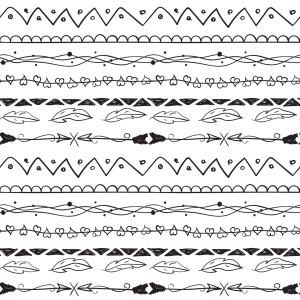 Bild-Nr: 9009796 Handgezeichnete Bordüren Erstellt von: patterndesigns-com