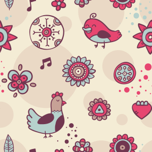 Bild-Nr: 9009865 Tauben und Singvögel Erstellt von: patterndesigns-com