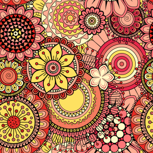 Bild-Nr: 9010594 Helle abstrakte Blumen Erstellt von: patterndesigns-com