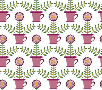 Bild-Nr: 9010596 Blumen in der Tasse Erstellt von: patterndesigns-com