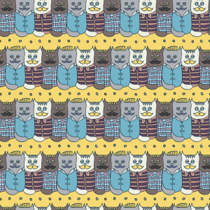 Bild-Nr: 9011099 Lustige Hipster Katzen Erstellt von: patterndesigns-com