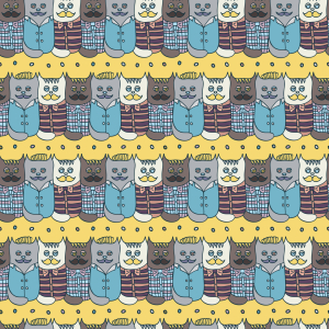 Bild-Nr: 9011099 Lustige Hipster Katzen Erstellt von: patterndesigns-com