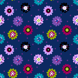 Bild-Nr: 9011298 Retro Blumenzirkus Erstellt von: patterndesigns-com