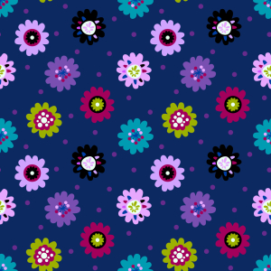 Bild-Nr: 9011298 Retro Blumenzirkus Erstellt von: patterndesigns-com