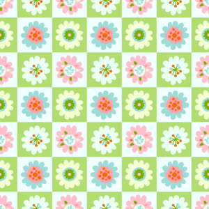 Bild-Nr: 9011358 Schachbrett mit Blumen Erstellt von: patterndesigns-com