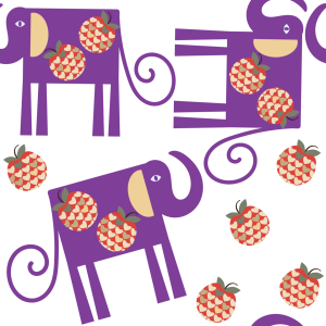 Bild-Nr: 9011392 Elefanten Und Äpfel Erstellt von: patterndesigns-com