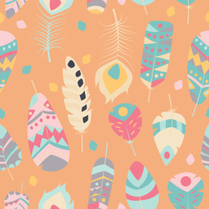 Bild-Nr: 9011422 Lebendige Tribal Federn Erstellt von: patterndesigns-com