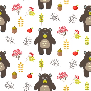 Bild-Nr: 9011864 Cartoon-Bären im Wald Erstellt von: patterndesigns-com