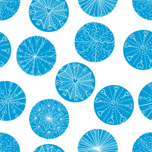 Bild-Nr: 9011976 Lustige Schneeflocken Kreise Erstellt von: patterndesigns-com