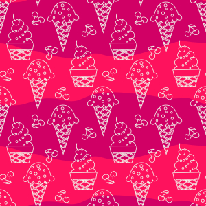 Bild-Nr: 9011981 Eistüten Silhouetten Erstellt von: patterndesigns-com