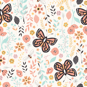 Bild-Nr: 9012027 Blumenwiese und Schmetterlinge Erstellt von: patterndesigns-com