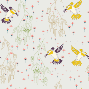 Bild-Nr: 9012030 Blumenwiese und Kolibris Erstellt von: patterndesigns-com