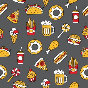 Bild-Nr: 9012395 Leckeres Fast Food Erstellt von: patterndesigns-com