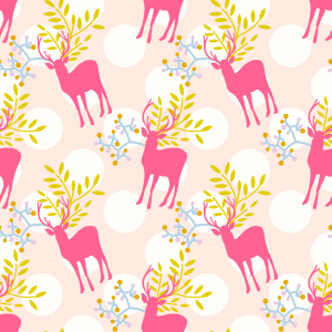 Bild-Nr: 9012409 Florale Rehe Erstellt von: patterndesigns-com