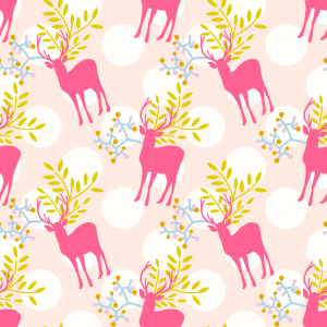 Bild-Nr: 9012409 Florale Rehe Erstellt von: patterndesigns-com