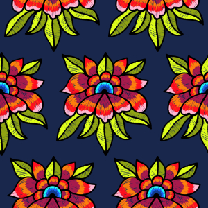 Bild-Nr: 9012509 Blumenstickerei Erstellt von: patterndesigns-com