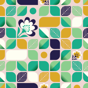 Bild-Nr: 9012886 Abgerundete Florale Formen Erstellt von: patterndesigns-com