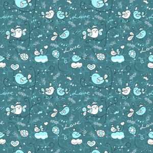 Bild-Nr: 9012944 Verliebte Vögelchen Erstellt von: patterndesigns-com