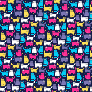 Bild-Nr: 9013058 Niedliche Cartoon Kätzchen Erstellt von: patterndesigns-com