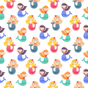 Bild-Nr: 9013155 Niedliche Meerjungfrauen Erstellt von: patterndesigns-com