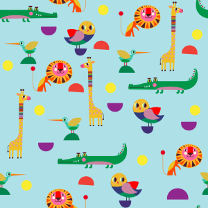 Bild-Nr: 9013179 Geometrischer Zoo Erstellt von: patterndesigns-com