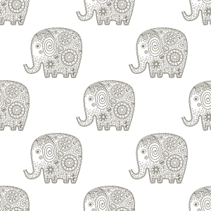 Bild-Nr: 9013199 Doodle Elephants Erstellt von: patterndesigns-com