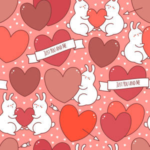 Bild-Nr: 9013233 Verliebte Kaninchen Erstellt von: patterndesigns-com