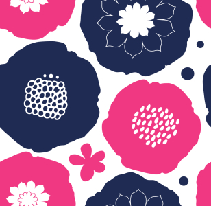 Bild-Nr: 9013317 Gemalte Retro Blumen Erstellt von: patterndesigns-com