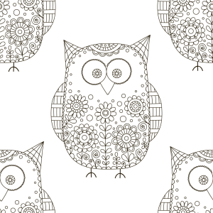 Bild-Nr: 9013484 Doodle Eulen Erstellt von: patterndesigns-com