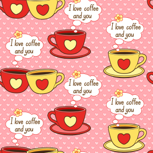 Bild-Nr: 9013515 Ich Liebe Kaffee Und Dich Erstellt von: patterndesigns-com