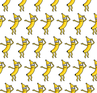 Bild-Nr: 9013590 Tanzende  Bananen Erstellt von: patterndesigns-com