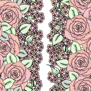Bild-Nr: 9013615 Rosen und Kleine Blumen Erstellt von: patterndesigns-com