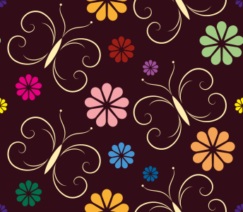 Bild-Nr: 9013698 Schmetterlinge Und Blumen Erstellt von: patterndesigns-com