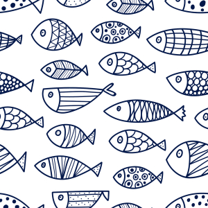 Bild-Nr: 9013828 Doodle Fischschwarm Erstellt von: patterndesigns-com