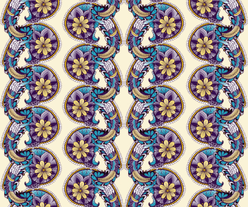 Bild-Nr: 9013862 Paisley Bordüren Erstellt von: patterndesigns-com