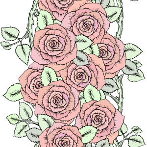 Bild-Nr: 9013874 Niedlicher Kranz Aus Rosen Erstellt von: patterndesigns-com