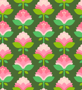 Bild-Nr: 9013962 Vintage Blumen Auf Einer Linie Erstellt von: patterndesigns-com