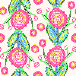 Bild-Nr: 9014086 Blumenstickerei Erstellt von: patterndesigns-com
