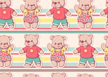 Bild-Nr: 9014088 Fröhlicher Teddy Erstellt von: patterndesigns-com