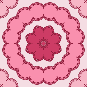 Bild-Nr: 9014254 Runde Blumen Kreisen Erstellt von: patterndesigns-com