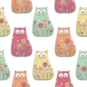 Bild-Nr: 9014257 Doodle-Katzen Erstellt von: patterndesigns-com